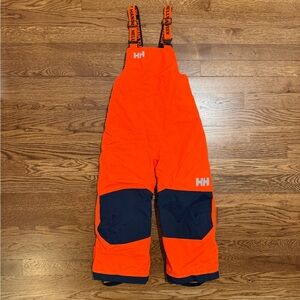 Helly Hansen Kids’ Rider 2 Insulated Ski Bib - NEON ORANGE- Size: 110/5